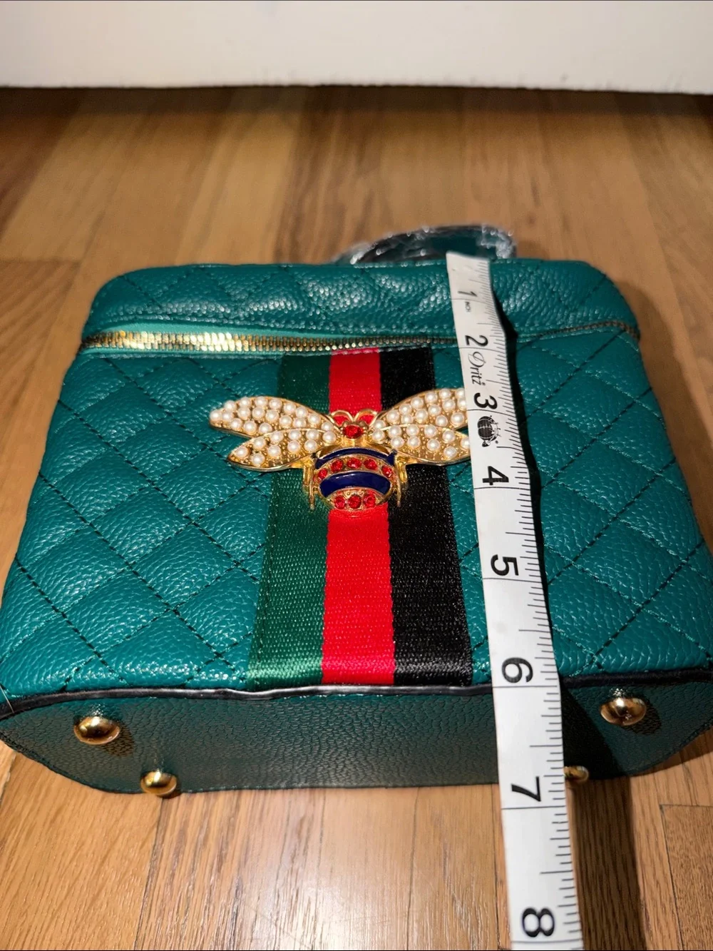 TOP HANDLE CROSSBODY GOLD CHAIN Vanity BAG NWT
